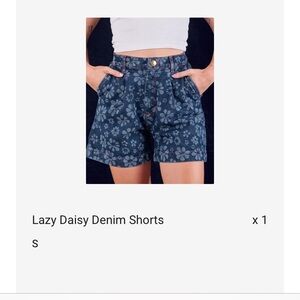 *RARE* BBP Lazy Daisy High Waisted Denim Short Trousers